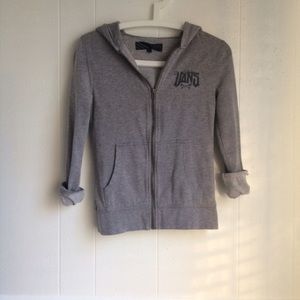 Vans zip up grey jacket