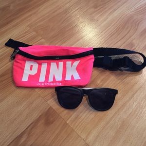 PINK fanny pack and glasses bundle