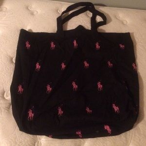 Large polo print bag