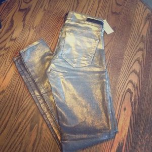 Express gold Jean leggings.