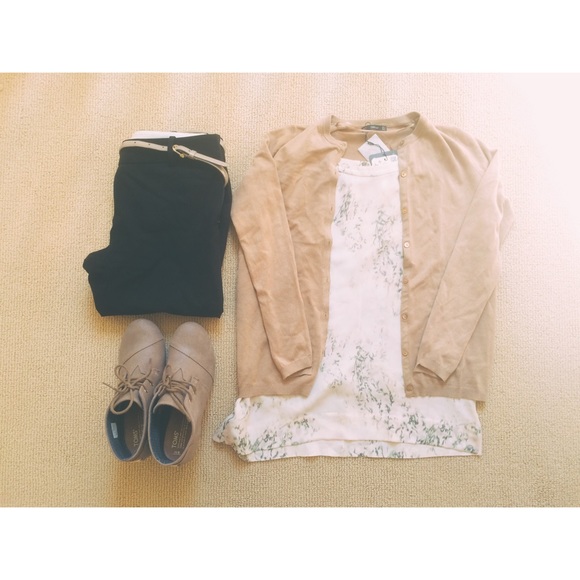 Zara camel cardigan! Perfect for work!