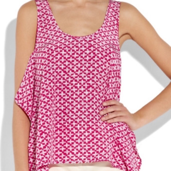 Thakoon silk ruffle tank top