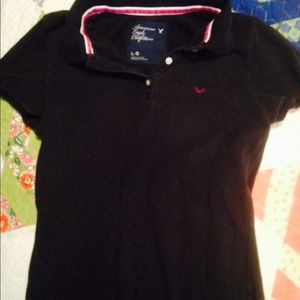 💥AE black and pink polo