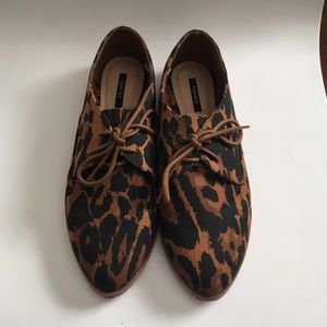 Cheetah print oxfords