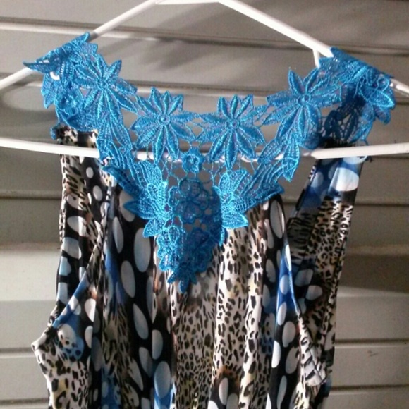 Summer/Evening dress 95% polyester 5% spandex - Picture 2 of 3