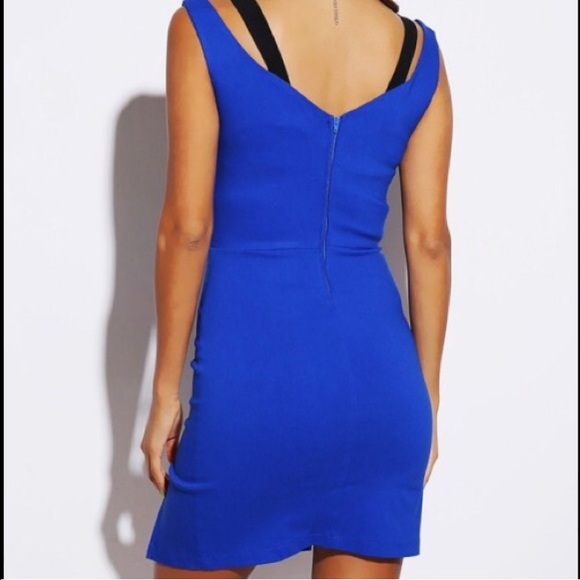 🆕 Royal Blue Dress with Black Straps - Picture 3 of 3