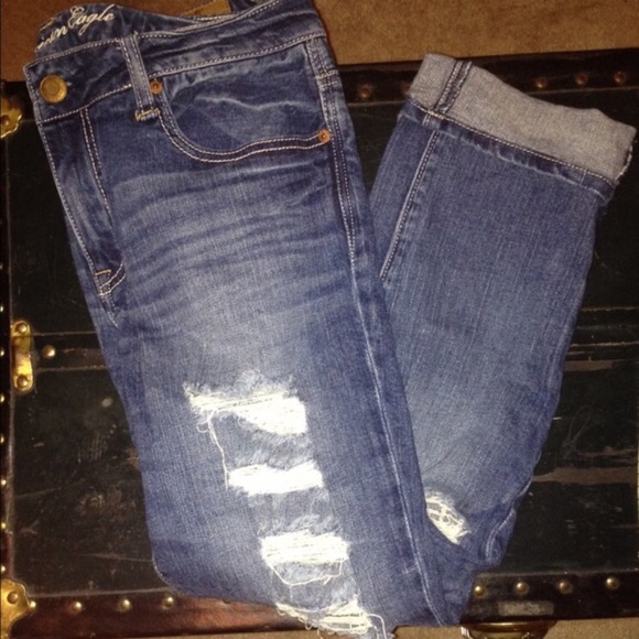 American eagle slouchy crops