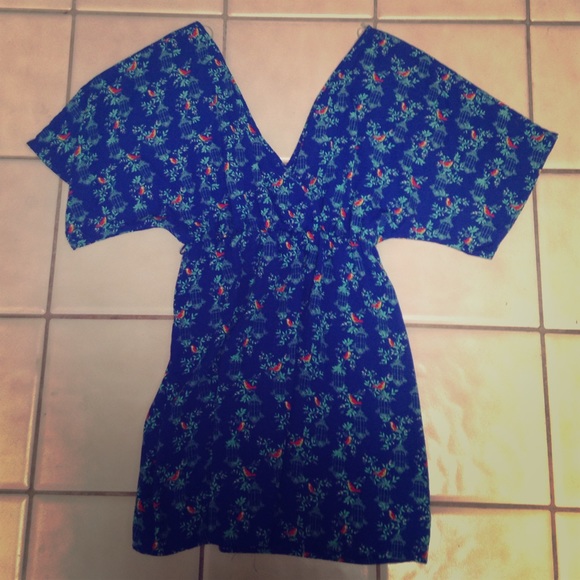 Cute blue bird print dress :)!