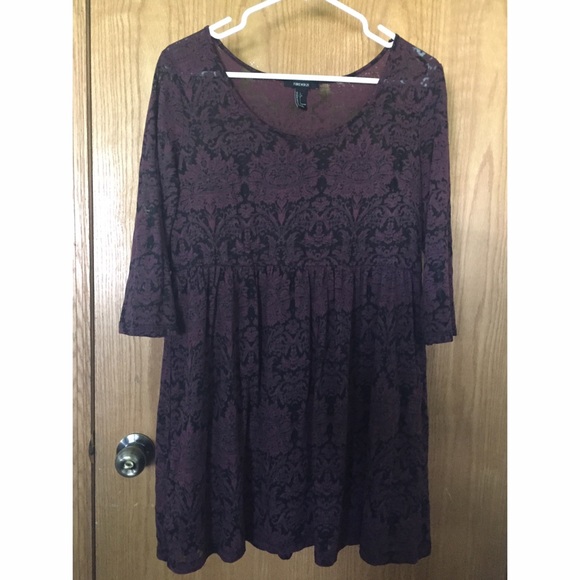 Lace print dress