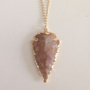 Heather Gardner Gold Arrowhead Necklace. NWOT