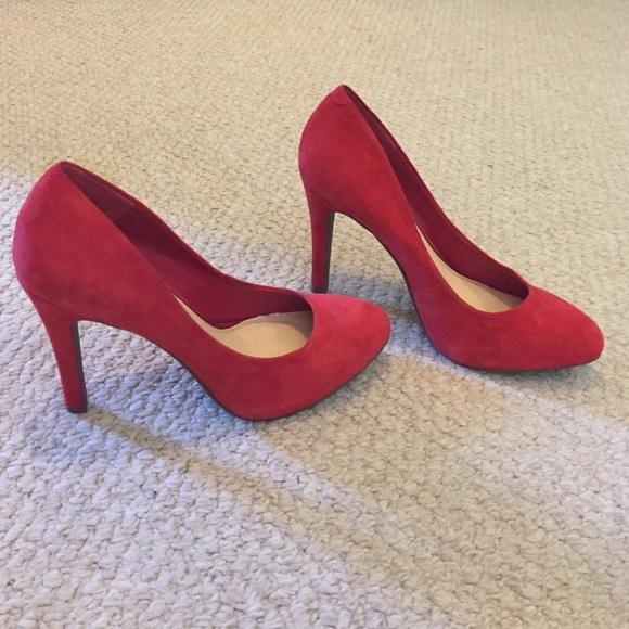 Red Suede 4 inch Heels