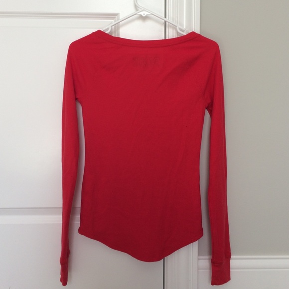 ❤️sold❤️Festive PINK Thermal Sleep Shirt - Picture 2 of 3