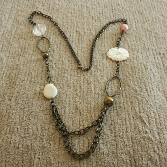 **SOLD** - Vintage metal long necklace