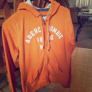 Orange Abercrombie sweatshirt