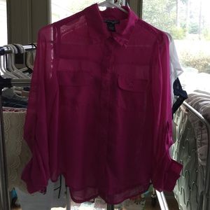 Fuchsia sheer top