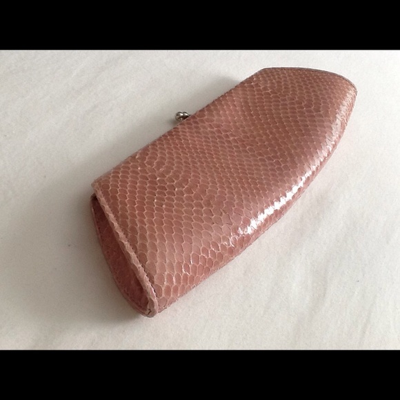 Rodo Python Skin Pink Clutch - Picture 4 of 4
