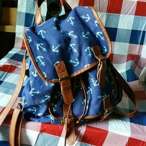 Anchor blue back pack