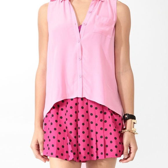 Forever 21 pleated polka dots  shorts small - Picture 1 of 4
