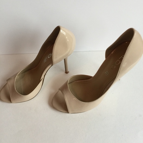 ALDO Nude Patent Leather Heel