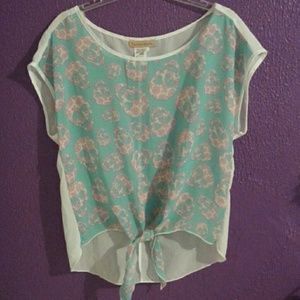 Flower skull shirt