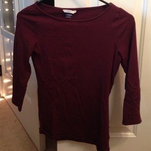 maroon H&M top