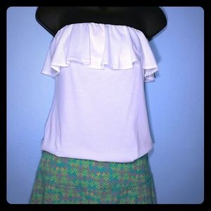 Lilly Pulitzer white tube top S M