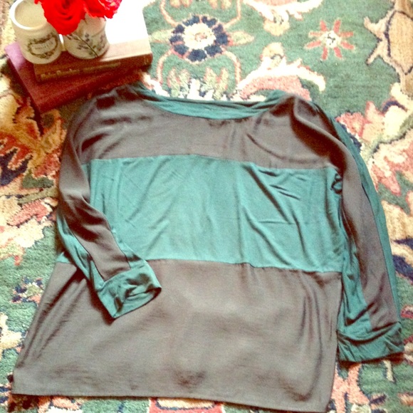 Olive green paneled shirt