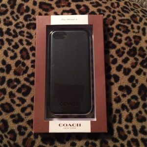 Authentic Coach iPhone 5 leather case