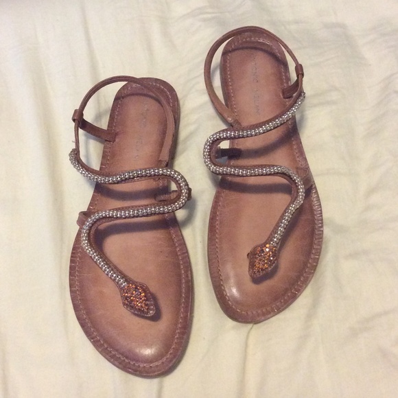 Antonio Melani Snake Sandals - brown