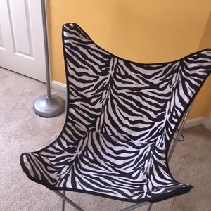 Zebra patterned chair