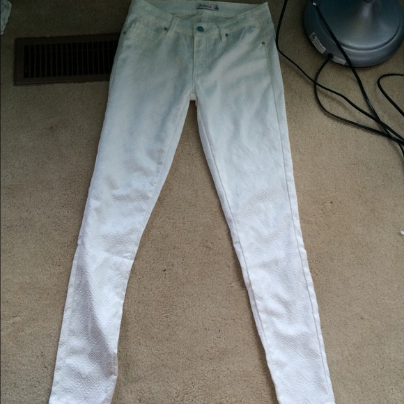 Just fab white print jeans