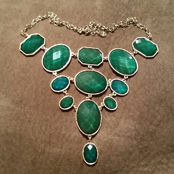 Green emerald necklace