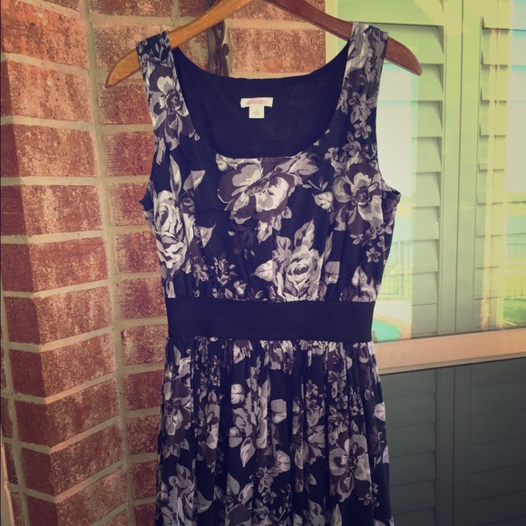 Purple and Black Floral Dress :)