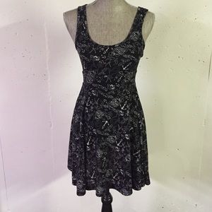 Black and White Nautical Printed Dress