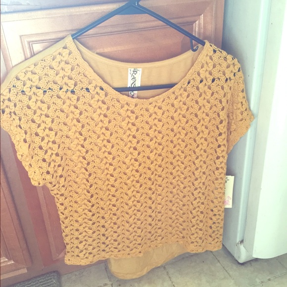 Yellow crop top