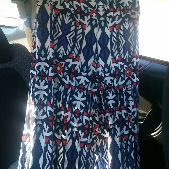 Printed wide leg pants