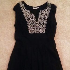 Black , full-skirted eShakti dress with pockets!