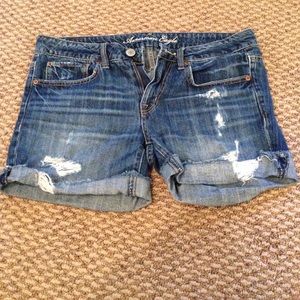 American Eagle distressed jean shorts