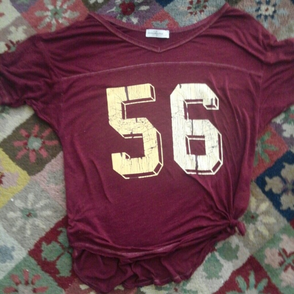 Slightly sheer maroon Jersey