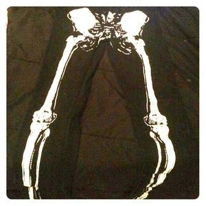 Skeleton print jeans