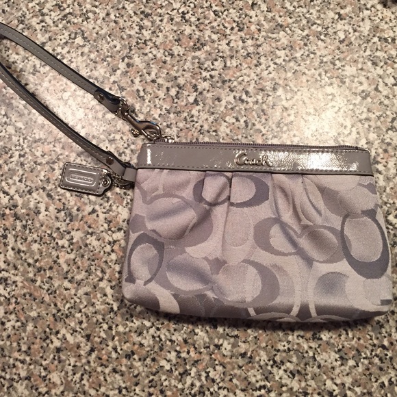 Coach Clutches & Wallets - Coach silver wristlet