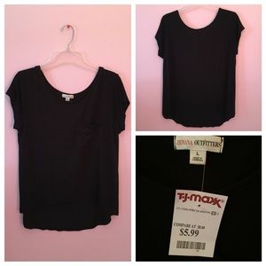 Classic black short sleeve top