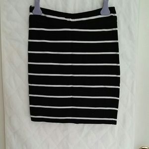 Black and White Striped Mini