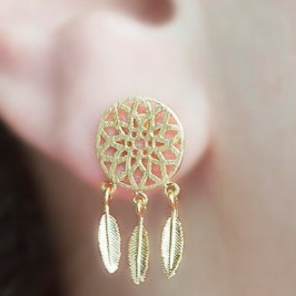 • Silver Dreamcatcher Earrings • - Picture 3 of 4