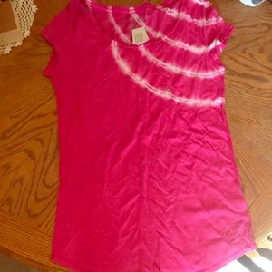 Pink tie die shirt