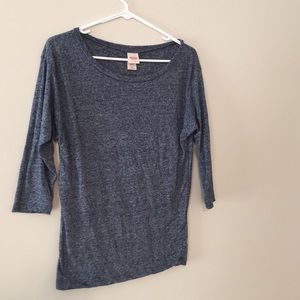 Blue three quarter length sleeve top