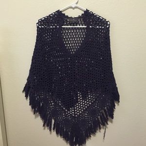 Purple poncho from Forever 21!