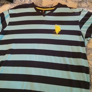 V-neck striped shirt