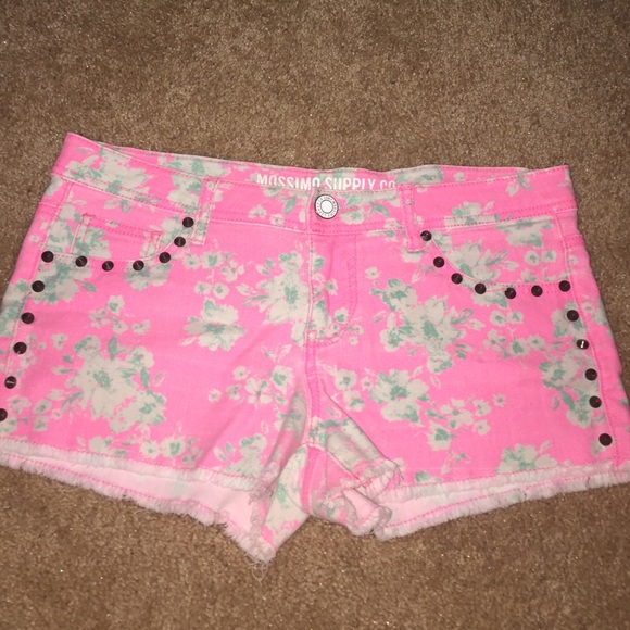 Pink and Mint Shorts W Studs