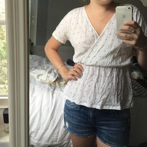 Polka dot J. Crew top